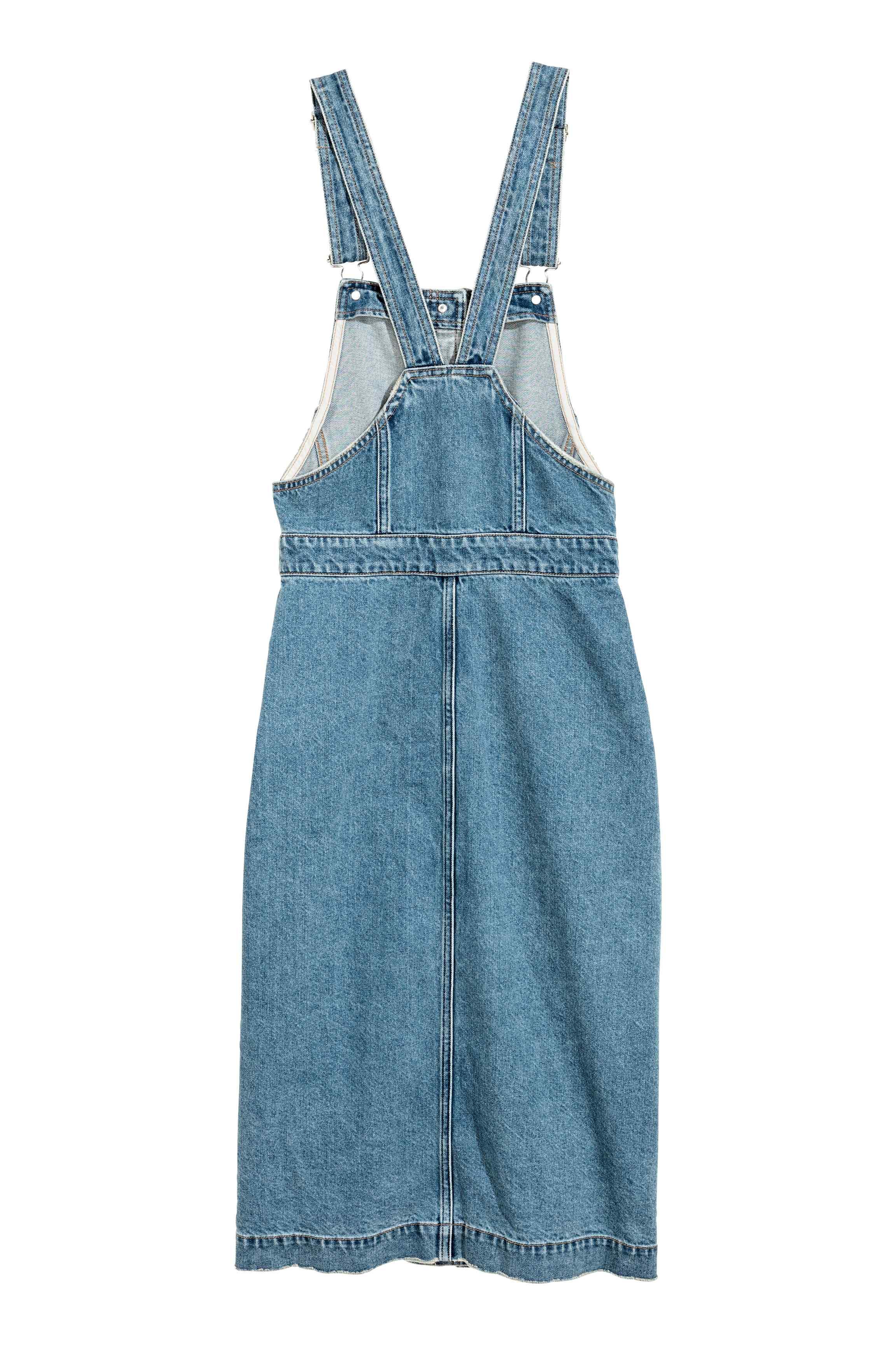 H&M Denim Dungaree Dress in Denim Blue (Blue) - Lyst